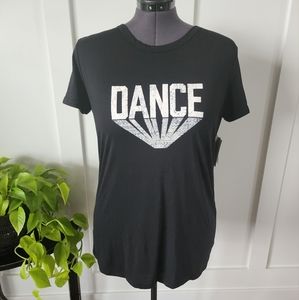 NWT LuLaRoe "Liv" Tee Dance Black White 2XL